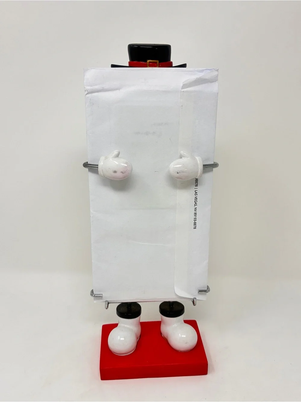 Snowman Letter Holder Menu Photo Holder Desktop Decor